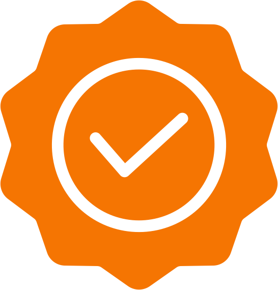 Icône de validation orange